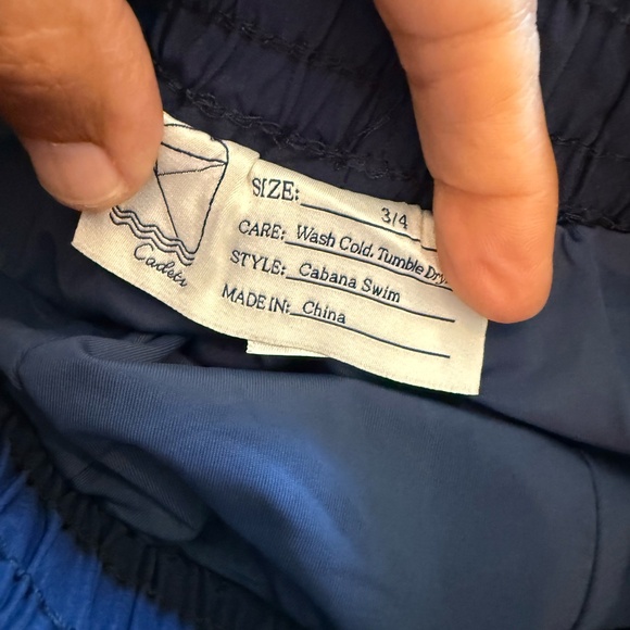 Cadets Cabana Swim Shorts in Navy SZ 3/4 NWOT boys - Picture 3 of 3